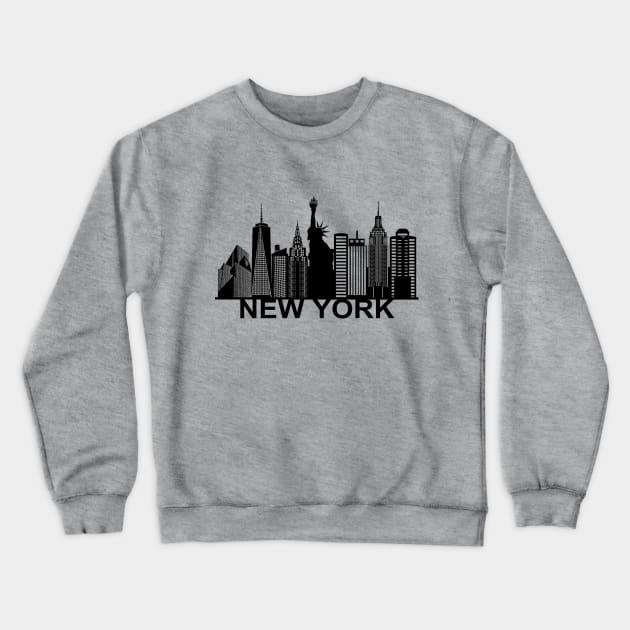 New York silhouette Crewneck Sweatshirt by rlnielsen4
